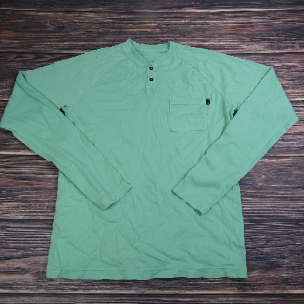 Veece Mens Medium Mint Green Long Sleeve‎ Tee T Shirt Pocket